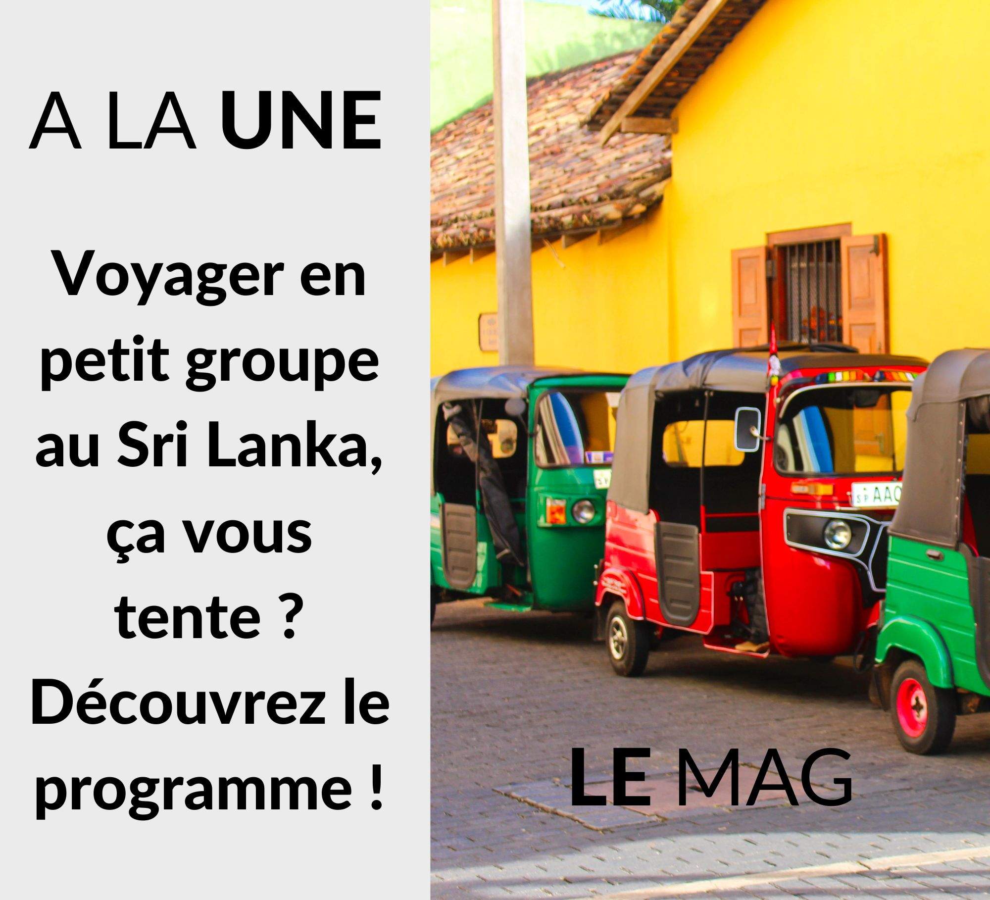 Article a la une Voyage en petit groupe - A la une